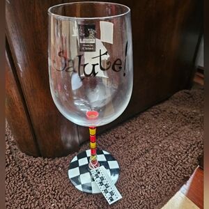Jennifer Garant Salute Wine Glass- NWT